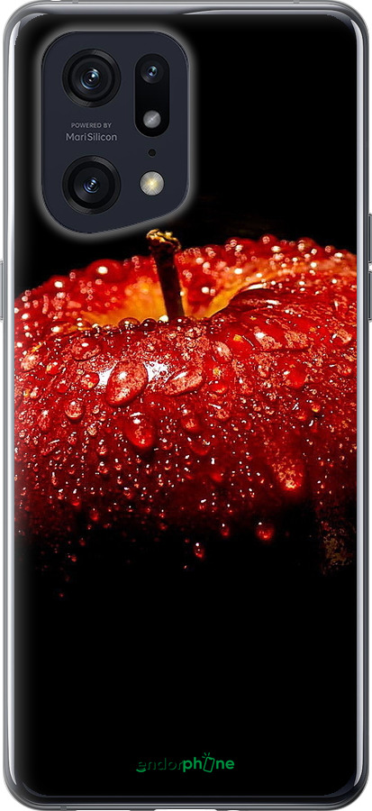 Силиконовый чехол Яблоко для Oppo Find X5 Pro - 6022u-2603 изображение 