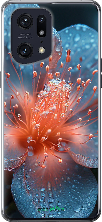 Силіконовий чехол Роса на квітці для Oppo Find X5 Pro - 6039u-2603 изображение 