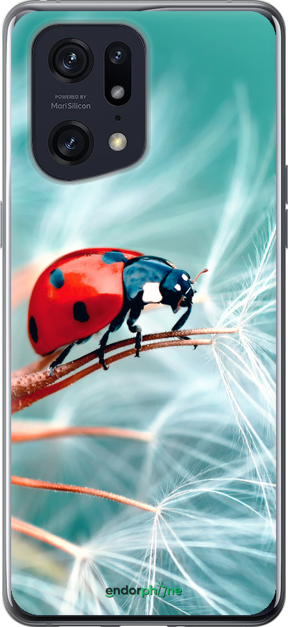 Силиконовый чехол Божья коровка для Oppo Find X5 Pro - 6049u-2603 изображение 