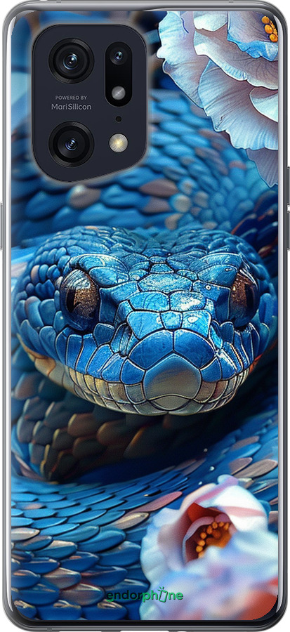 Силиконовый чехол Blue Snake для Oppo Find X5 Pro - 6079u-2603 изображение 