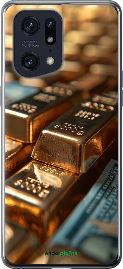 Силиконовый чехол Сияние золота для Oppo Find X5 Pro - 6104u-2603 изображение 