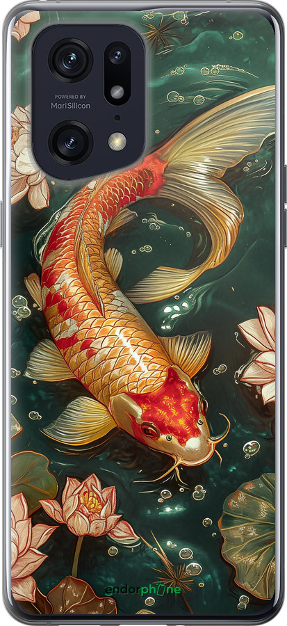 Силиконовый чехол Мелодия Лотоса для Oppo Find X5 Pro - 6106u-2603 изображение 