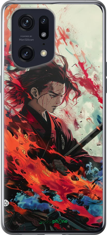 Силиконовый чехол Битва стихий для Oppo Find X5 Pro - 6110u-2603 изображение 