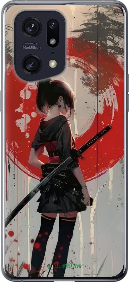 Силиконовый чехол Сумерки воина: Танец с катаной для Oppo Find X5 Pro - 6123u-2603 изображение 