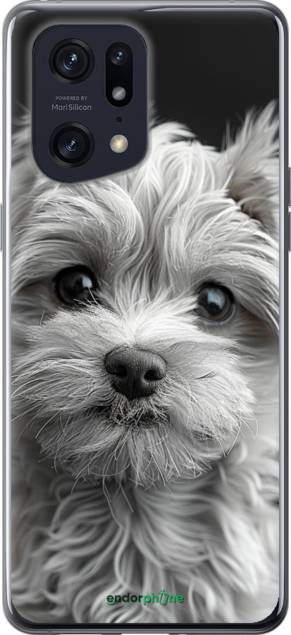 Силіконовий чехол Мальтипу на чорному фоні для Oppo Find X5 Pro - 6156u-2603 изображение 