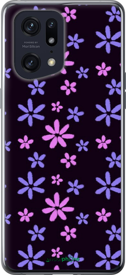 Силиконовый чехол с  цветами для Oppo Find X5 Pro - 6258u-2603 изображение 