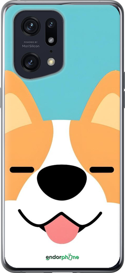 Силиконовый чехол Корги для Oppo Find X5 Pro - 6280u-2603 изображение 