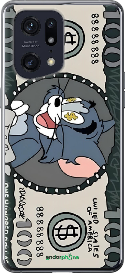 Силиконовый чехол Том и джерри для Oppo Find X5 Pro - 6291u-2603 изображение 