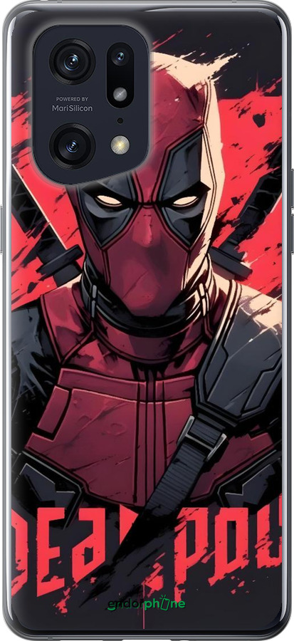 Силиконовый чехол Дедпул для Oppo Find X5 Pro - 6293u-2603 изображение 