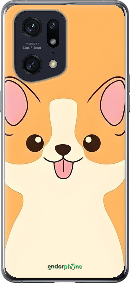 Силиконовый чехол Милый пес для Oppo Find X5 Pro - 6296u-2603 изображение 