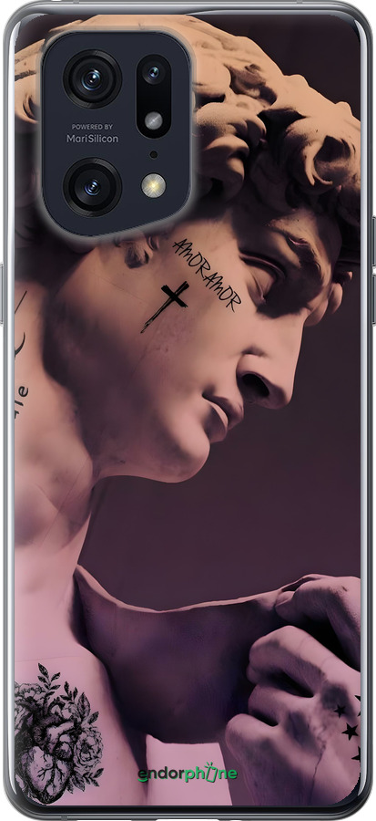 Силиконовый чехол Давид для Oppo Find X5 Pro - 6302u-2603 изображение 