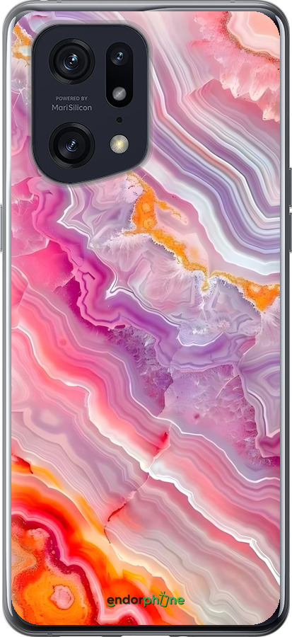 Силиконовый чехол Мрамор 2 для Oppo Find X5 Pro - 6307u-2603 изображение 