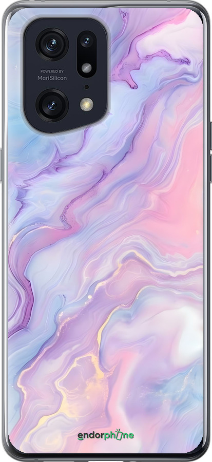 Силиконовый чехол Нежный мрамор для Oppo Find X5 Pro - 6310u-2603 изображение 