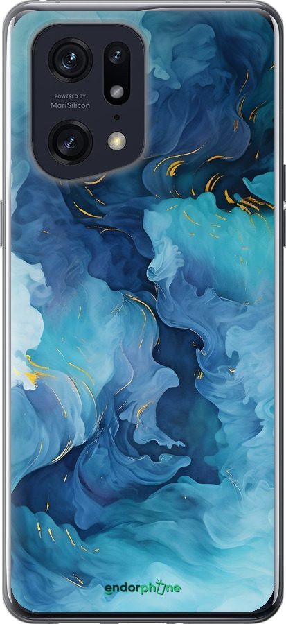 Силиконовый чехол Акварель для Oppo Find X5 Pro - 6320u-2603 изображение 