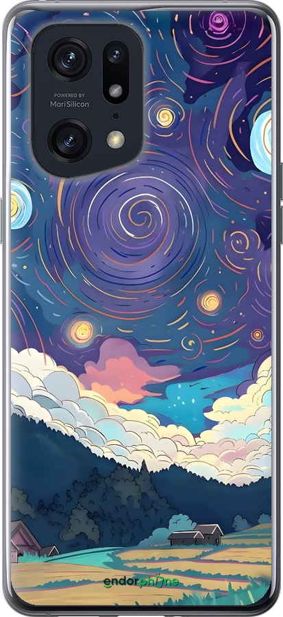 Силиконовый чехол Креативный арт для Oppo Find X5 Pro - 6322u-2603 изображение 