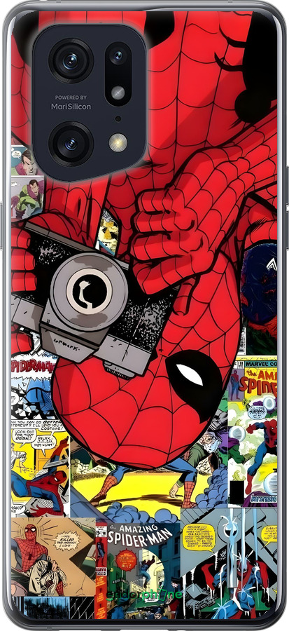 Силиконовый чехол Человек паук 2 для Oppo Find X5 Pro - 6333u-2603 изображение 