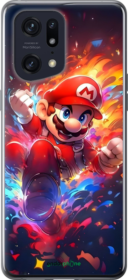 Силиконовый чехол Супер Марио для Oppo Find X5 Pro - 6342u-2603 изображение 
