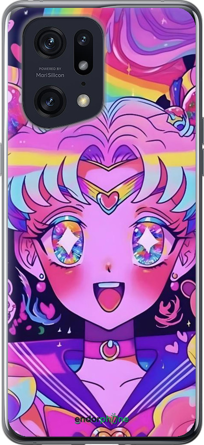 Силиконовый чехол Сейлор Мун 3 для Oppo Find X5 Pro - 6352u-2603 изображение 