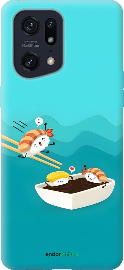 Силиконовый чехол Суши для Oppo Find X5 Pro - 6354u-2603 изображение 