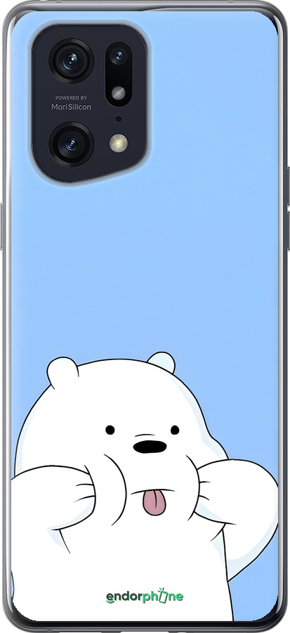 Силиконовый чехол Милый мишка для Oppo Find X5 Pro - 6357u-2603 изображение 