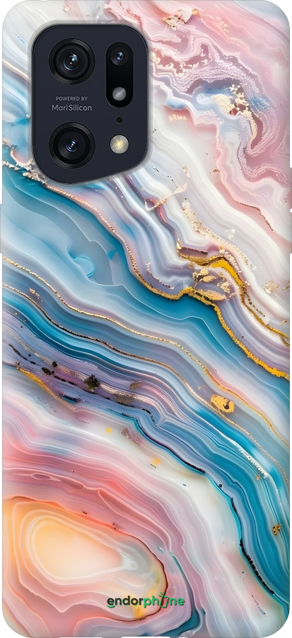 Силиконовый чехол Мрамор красивый для Oppo Find X5 Pro - 6376u-2603 изображение 