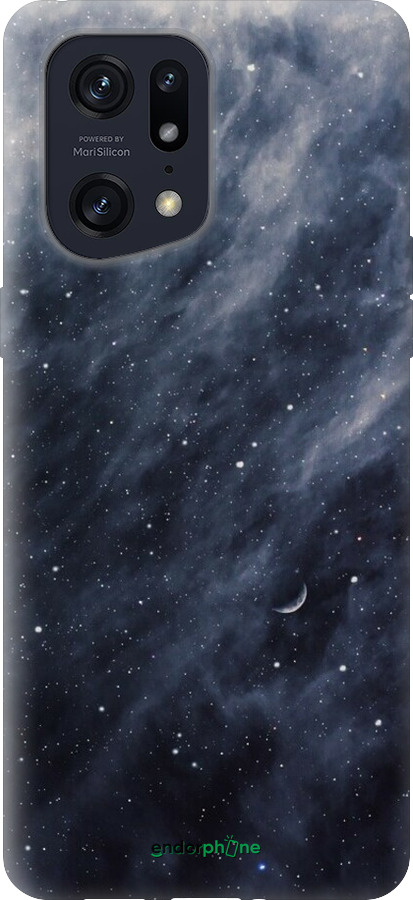 Силиконовый чехол Голубые облака, Голубая луна для Oppo Find X5 Pro - 6398u-2603 изображение 