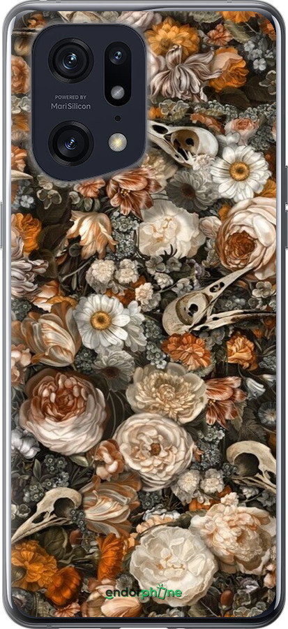 Силиконовый чехол В стиле барокко-мрачный для Oppo Find X5 Pro - 6404u-2603 изображение 