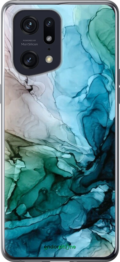 Силиконовый чехол С красочной абстрактной картиной Соленые берега для Oppo Find X5 Pro - 6405u-2603 изображение 