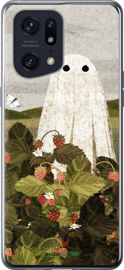 Силіконовий чехол Полуничні поля та привиди для Oppo Find X5 Pro - 6426u-2603 изображение 