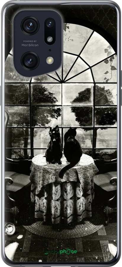 Силіконовий чехол Череп та коти для Oppo Find X5 Pro - 6432u-2603 изображение 