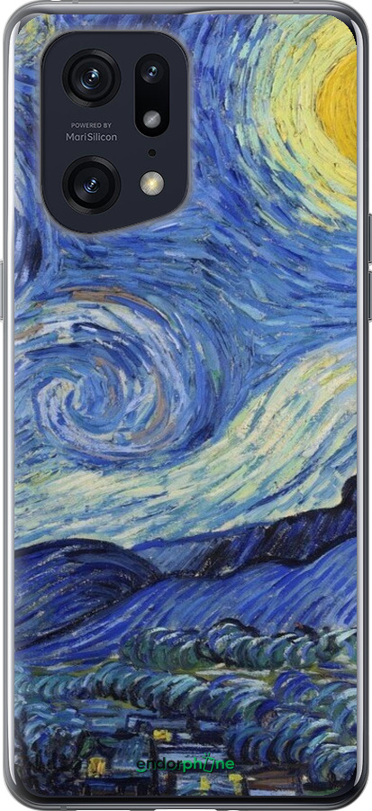 Силиконовый чехол «Звездная ночь» Винсента Ван Гога для Oppo Find X5 Pro - 6433u-2603 изображение 