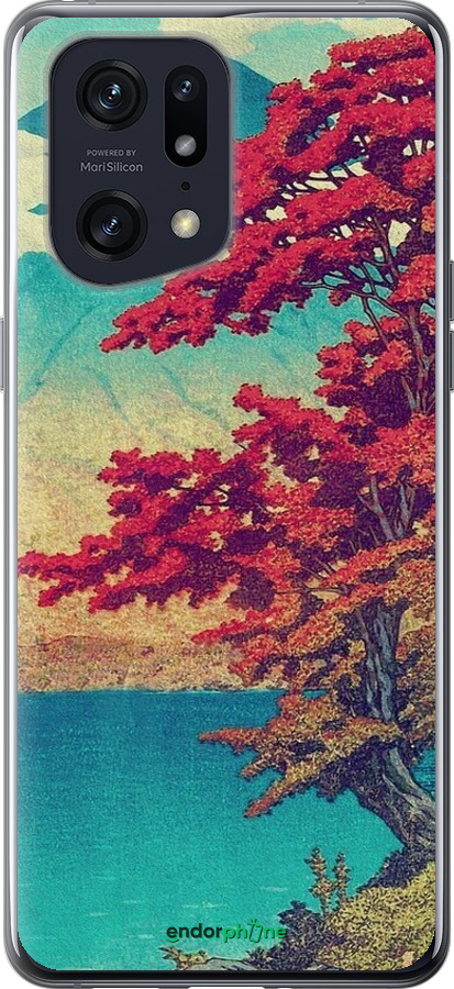 Силиконовый чехол С изображением природы для Oppo Find X5 Pro - 6469u-2603 изображение 