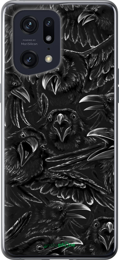 Силиконовый чехол Воронья ярость для Oppo Find X5 Pro - 6474u-2603 изображение 