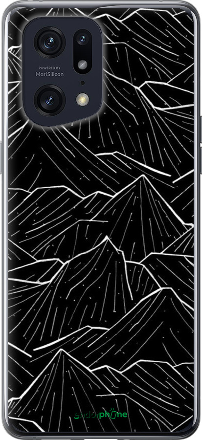 Силиконовый чехол С изображением Темных гор для Oppo Find X5 Pro - 6489u-2603 изображение 