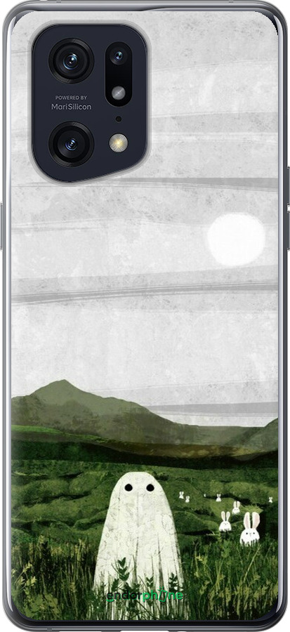 Силиконовый чехол Привидение для Oppo Find X5 Pro - 6492u-2603 изображение 