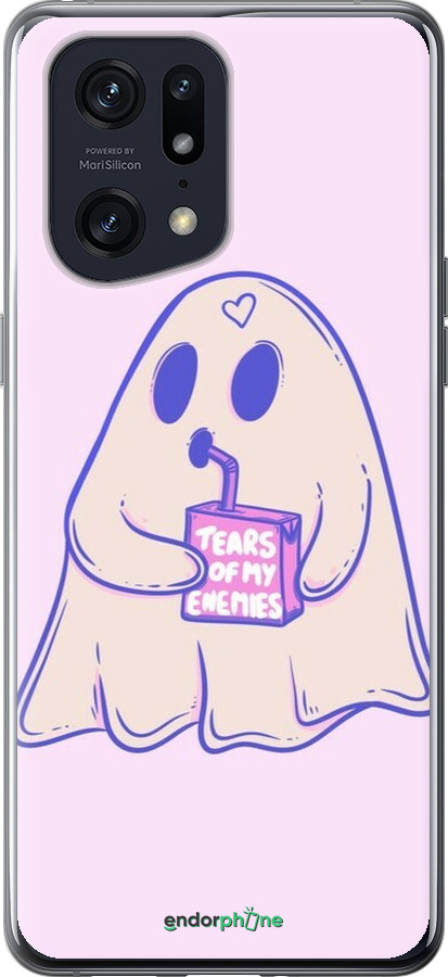 Силиконовый чехол Милый призрак для Oppo Find X5 Pro - 6507u-2603 изображение 
