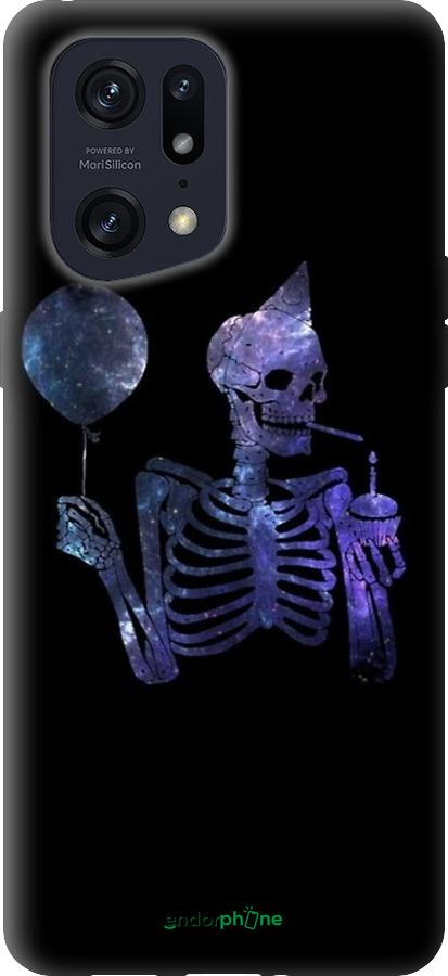 Силиконовый чехол Скелетное искусство для Oppo Find X5 Pro - 6536u-2603 изображение 