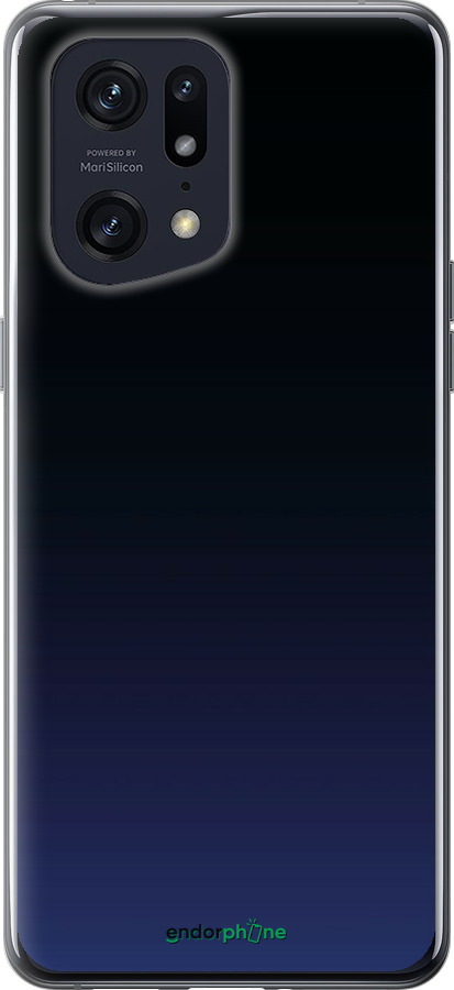 Силиконовый чехол Градиент в тёмно - синем стиле для Oppo Find X5 Pro - 6542u-2603 изображение 
