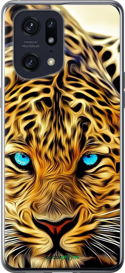 Силиконовый чехол Леопард для Oppo Find X5 Pro - 6611u-2603 изображение 