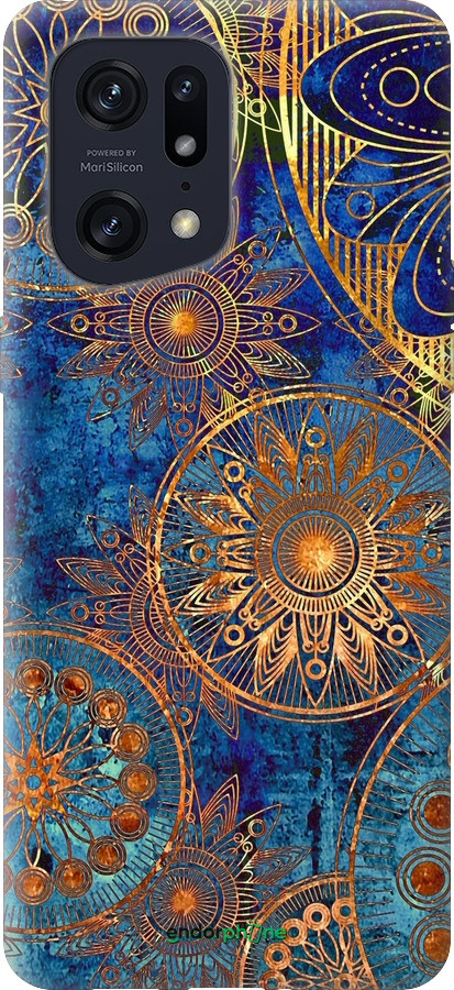 Силіконовий чехол Золотий візерунок для Oppo Find X5 Pro - 678u-2603 изображение 