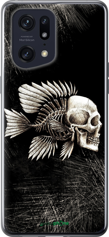 Силиконовый чехол Рыбо-человек для Oppo Find X5 Pro - 683u-2603 изображение 