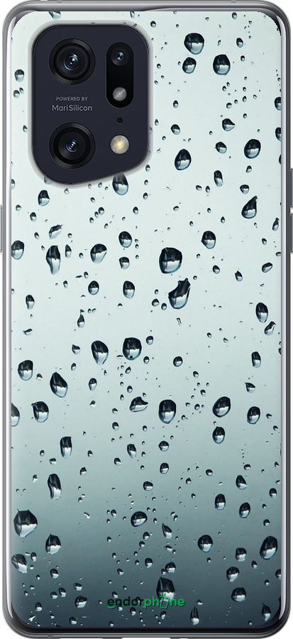 Силиконовый чехол Стекло в каплях для Oppo Find X5 Pro - 848u-2603 изображение 