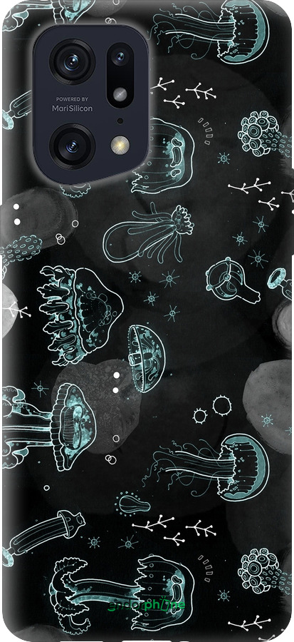 Силиконовый чехол Медузы для Oppo Find X5 Pro - 906u-2603 изображение 