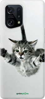 Силіконовий чехол Літаюче кошеня для Oppo Find X5 - 2322u-2602 изображение 