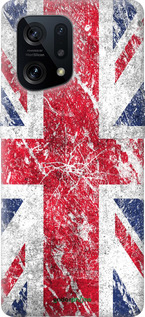 Силиконовый чехол Флаг Великобритании 1 для Oppo Find X5 - 386u-2602 изображение 