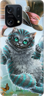 Силіконовий чехол Чеширський Кіт 2 для Oppo Find X5 - 3993u-2602 изображение 