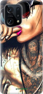 Силиконовый чехол Девушка в тату для Oppo Find X5 - 4001u-2602 изображение 