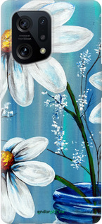 Силиконовый чехол Красивые арт-ромашки для Oppo Find X5 - 4031u-2602 изображение 