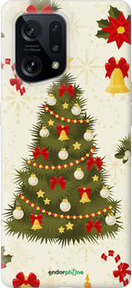 Силиконовый чехол Новогодняя елка для Oppo Find X5 - 4198u-2602 изображение 