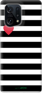 Силиконовый чехол Черно-белые полосы для Oppo Find X5 - 4461u-2602 изображение 